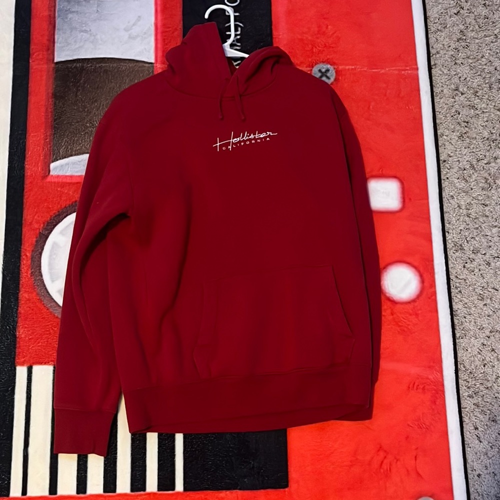 Thick Red Hollister hoodie